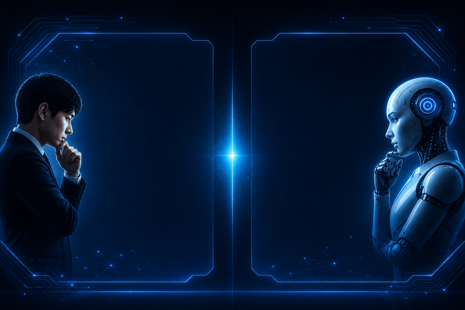 Human vs AI Background