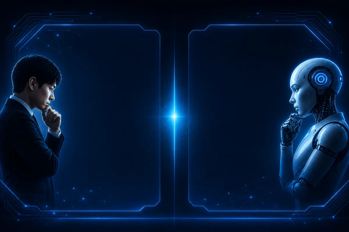 Human vs AI Background